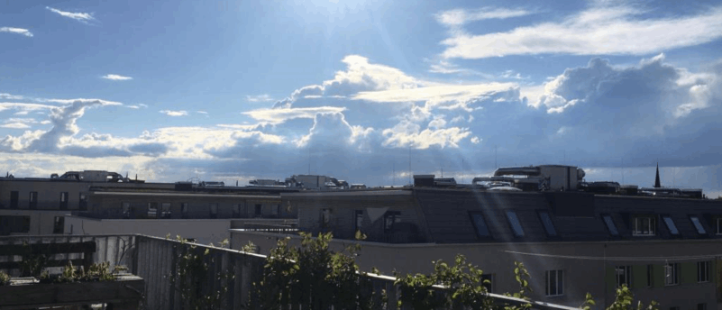 Wolkenformation überm Möckernkiez
